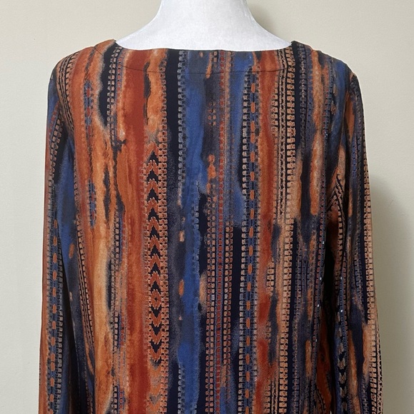 Coco + Carmen NEW Textured Stripes in Print Long Sleeve Popover Pullover S/M - Picture 10 of 16